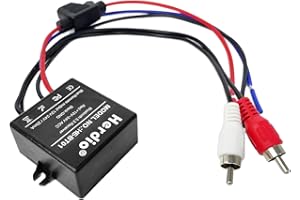 Herdio Marine Bluetooth Receiver IP67 Waterproof, BT 5.3 Remote Wireless Connectivity, Stero Male RCA Output, Bluetooth Receiver for Car, Marine Yacht, Truck, Motorcycle, Golf Cart, Speakers