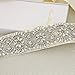 SoarDream Bridal Crystal Rhinestone Wedding Dress Sash Belt With Ivory Ribbon