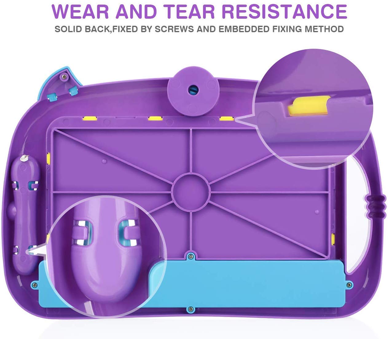 Peradix Magnetic Doodle Drawing Board - Erasable Scribble Board Colorful Writing Pad Learning toys for Kids Children Toddlers(Purple)