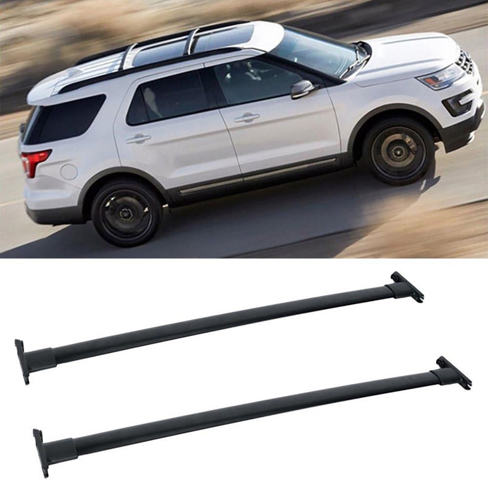 Laprive Auto 1 Pair Black Al Roof Rack Cross Bars Top Rail Carries For