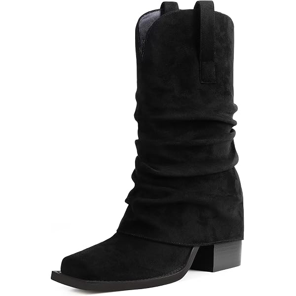 Women's Slouchy Boots – 2024 Mid-Calf Pointed Toe Booties With Kitten Heel, Pull-On Style For Fall & Everyday Wear - View #5