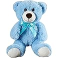 Hgplvxj Teddy Bear Stuffed Animals, 13 Inches Teddy Bear Plush Toy Birthday Christmas Valentine’s Day Gift for Kids Girlfriend (Blue)