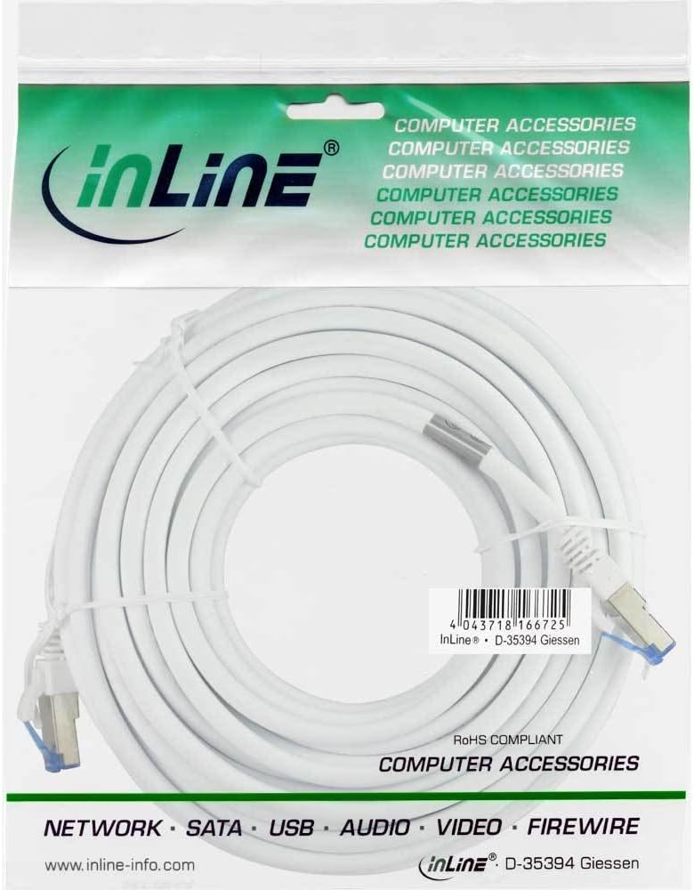 InLine® Patch Cable S/FTP (PiMf), Cat.6A, 500MHz, Halogen-, Copper, White, 20 m - Image 3