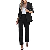 luvamia Women's Two Piece Sets Pants Suits Dressy Business Casual Outfits Professional Blazer Pantsuits Set Work Office