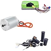 Kunray 72V 3000W Electric DC Motor Kit,72V Controller, Half Twist Throttle | Fardriver NS12 80A 48V-72V Programmable Brushless Controller Temperature Sensing Motor with Heatsink non bracket for Go-Karts
