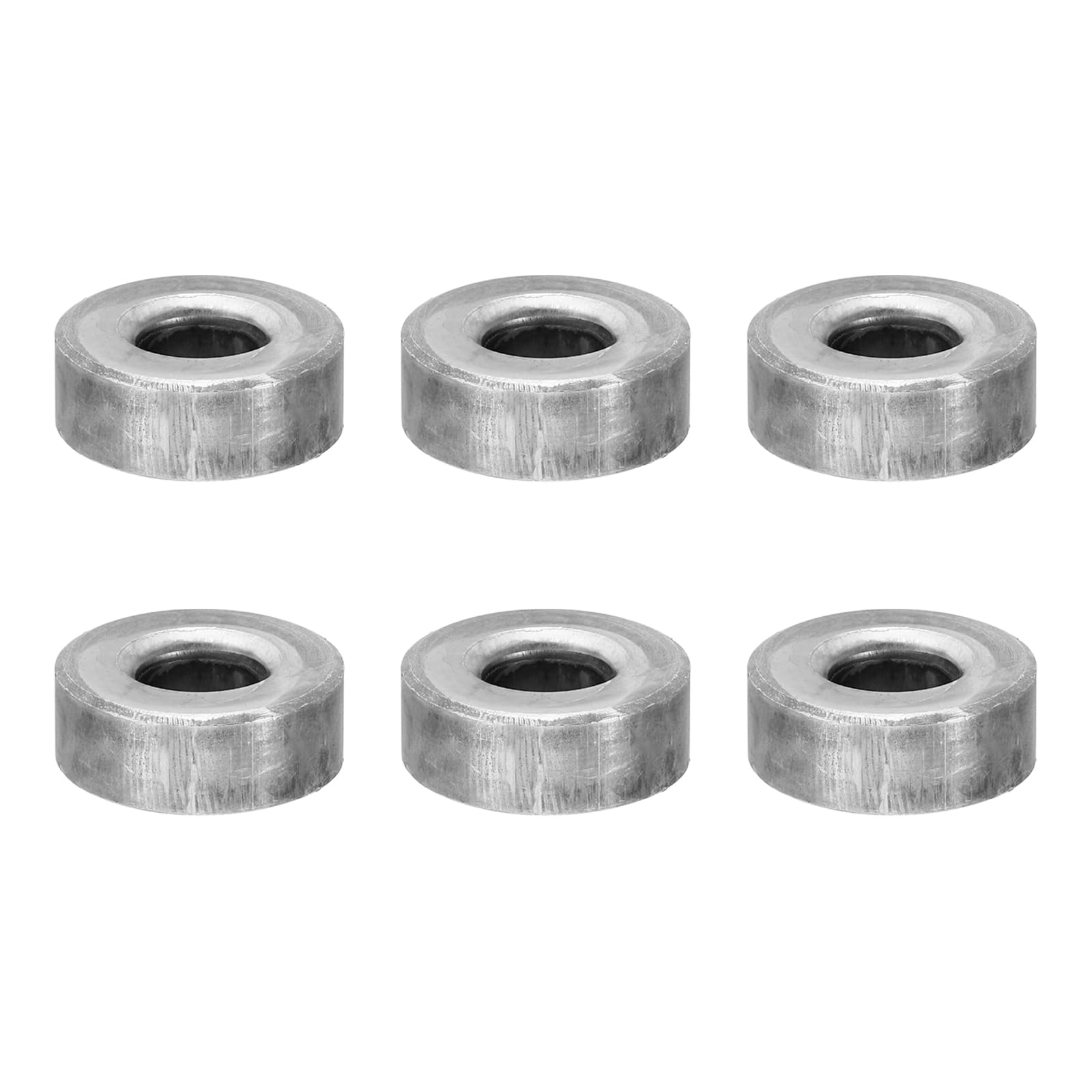 PATIKIL M10 Steel Spacers, 6 Pcs Metal Spacers Steel 10.3mm ID x 25mm OD x 10.5mm L Carbon Steel Spacer Screw Standoff Round for 2/5in or M10 Screw Bolts