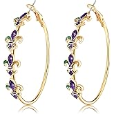 Cinco De Mayo Hoop Earrings for Women, Mexican Fiesta Earrings Sombrero Cactus Chili Hoop Earrings Mexican Holiday Accessory Jewelry Gifts