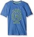 U.S. Polo Assn. Big Boys Flocked Logo Print T-shirt, Marled Cobalt Blue, 14/16