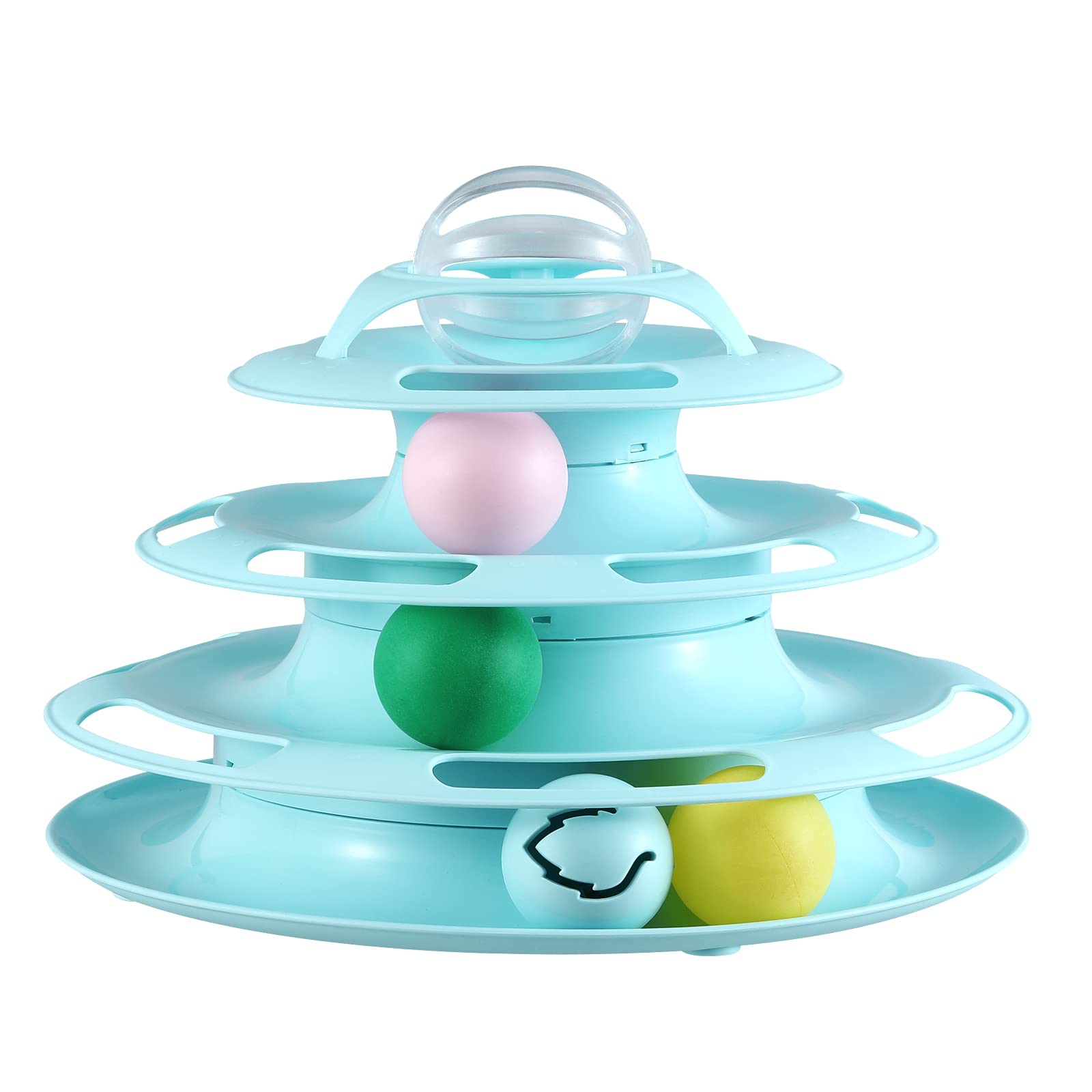 Tech Traders Cat Roller Ball Toy Interactive Toy with Colourful Balls -Fun Exercise 3 Level