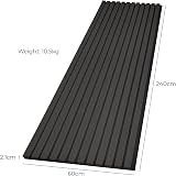 Fuse Acoustic Wall Panels Charcoal Oak 240cm x 60cm Pack of 3 view 9