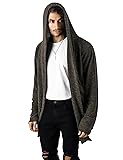 Mens Hooded Cardigan Long Cardigans Sweater Shawl