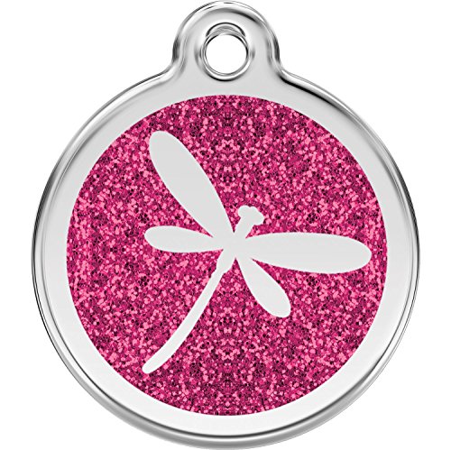 Red Dingo Personalized Dragon Fly Pet ID Dog Tag (Large)