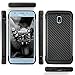TJS Phone Case Compatible with Samsung Galaxy J7 2018/J7 Refine/J7 Star/J7 Eon/J7 TOP/J7 Aero/J7 Crown/J7 Aura,[Full Coverage Tempered Glass Screen Protector] Carbon Fiber TPU Inner Layer (Black)