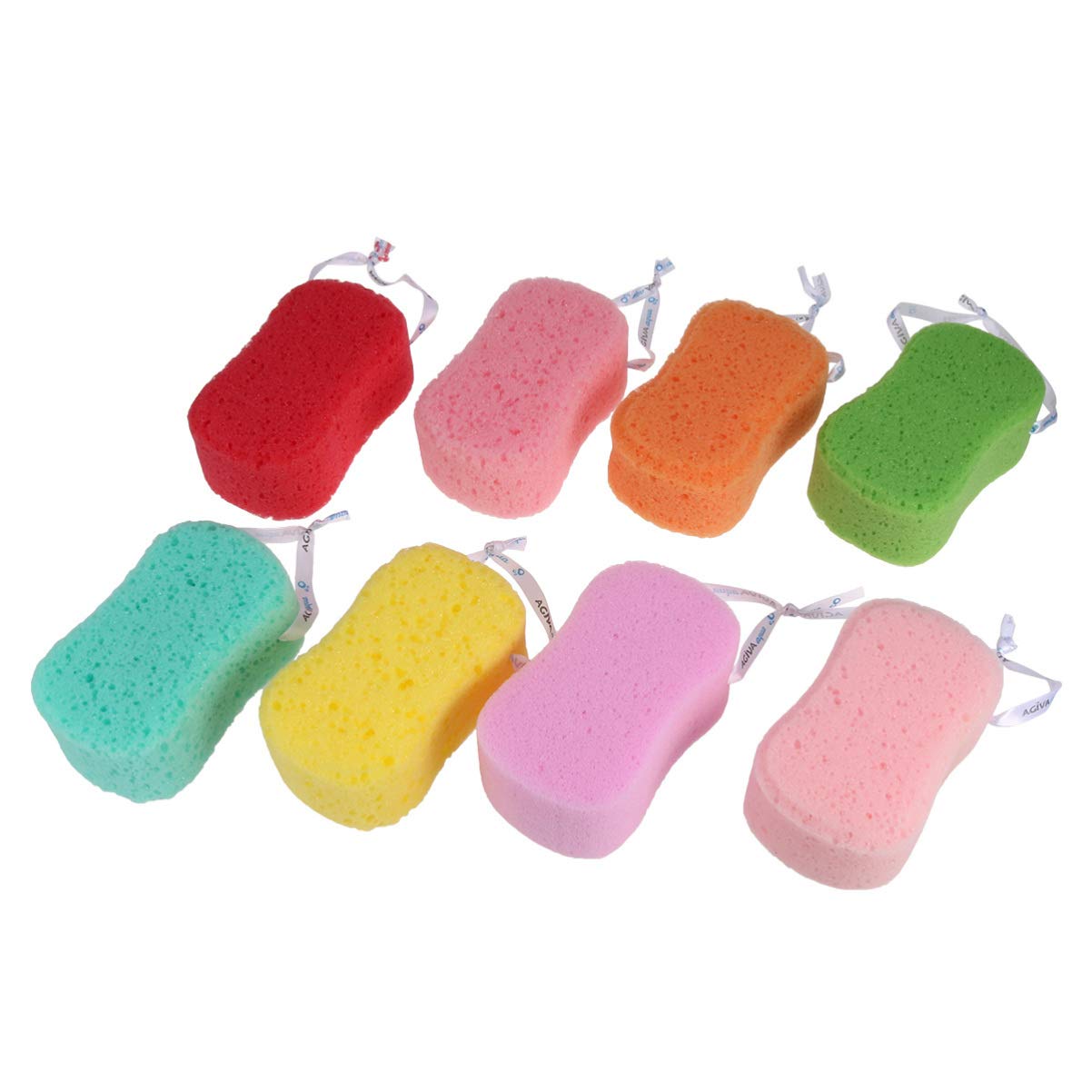 Sponge 8pcs Exfoliating Bath Spong Fiber Soft Body Bath Sponge Shower Sponge Bath Scrubbers for Adults Kids Loofah Sponge