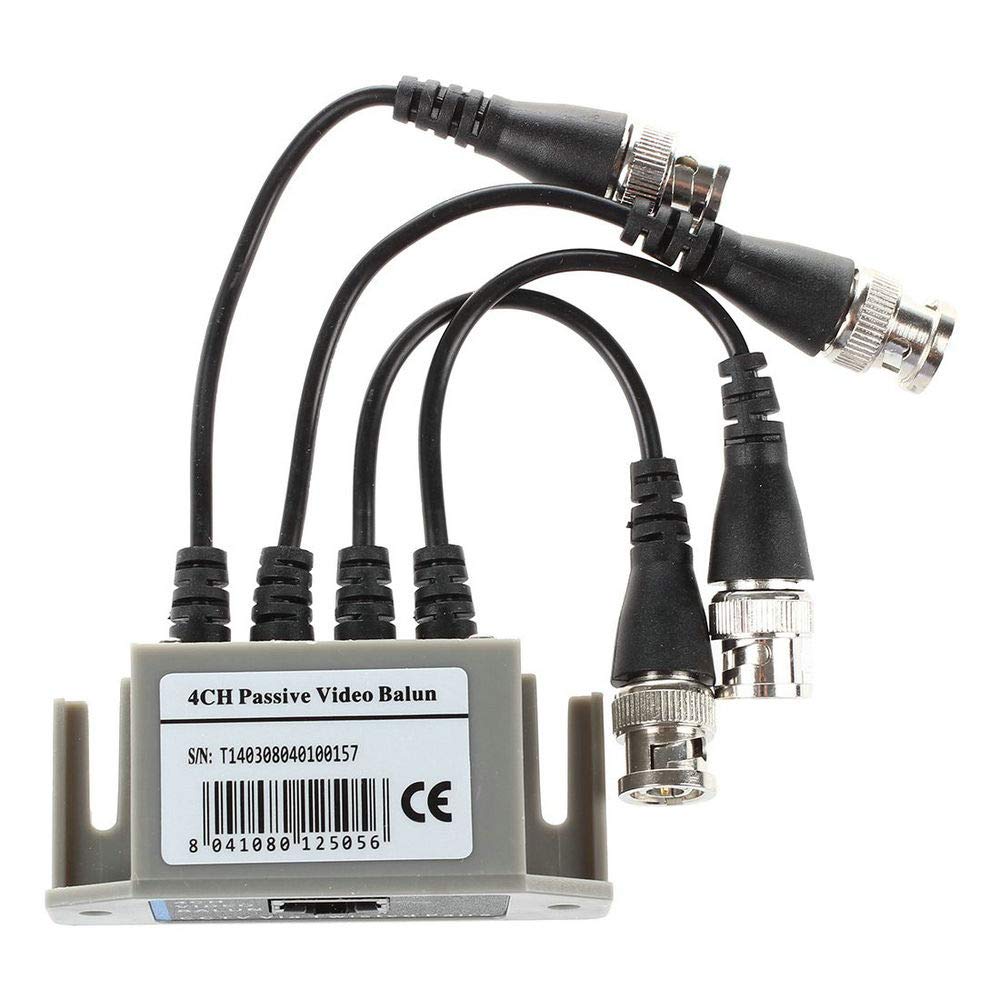 BW New CCTV 4 Channel Passive UTP Transmitter Video Balun BNC Male to UTP RJ45 CAT5