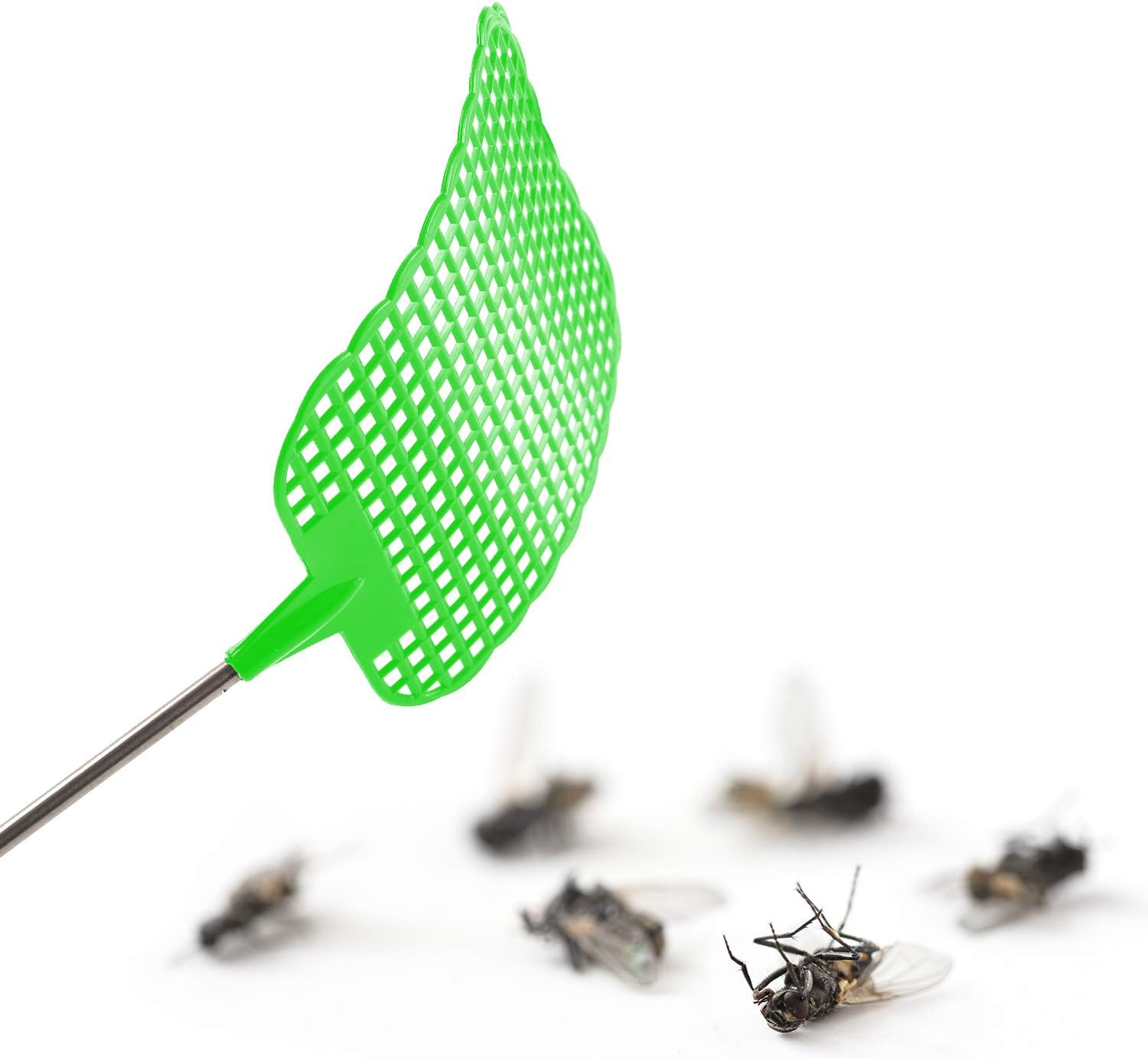 STUHAD 5 Pack Retractable Fly Swatters, with Extended Handles, Durable Retractable Handles, Fly Swatter Heavy Duty Set, for Home, Classroom and Office, 5 Colors: Garden & Outdoor