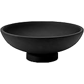 Bloomingville Mango Wood Footed Bowl, Black