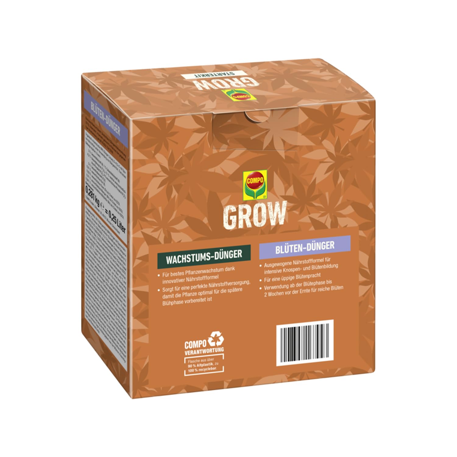COMPO GROW Duopack für Spezialkulturen, Wachstums- & Blüten-Dünger, Indoor & Outdoor - 2x250 ml, grün 5