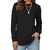AURUZA Sweatshirt for Women Long Sleeve Crewneck Sweatshirt Women Causal Loose Fit Pullover Tunic Top Fall Clothes Shirts