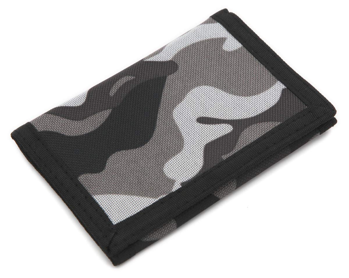 sundee RFID Slim Camouflage Wallet/Trifold Canvas Outdoor Sports Wallet for Boys & Kids - Gray