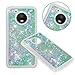 Moto E4 (US Version) Case, NOKEA Soft TPU Flowing Liquid Floating Luxury Bling Glitter Sparkle Case Cover Fashion Design for Moto E4 (US Version) (Green)