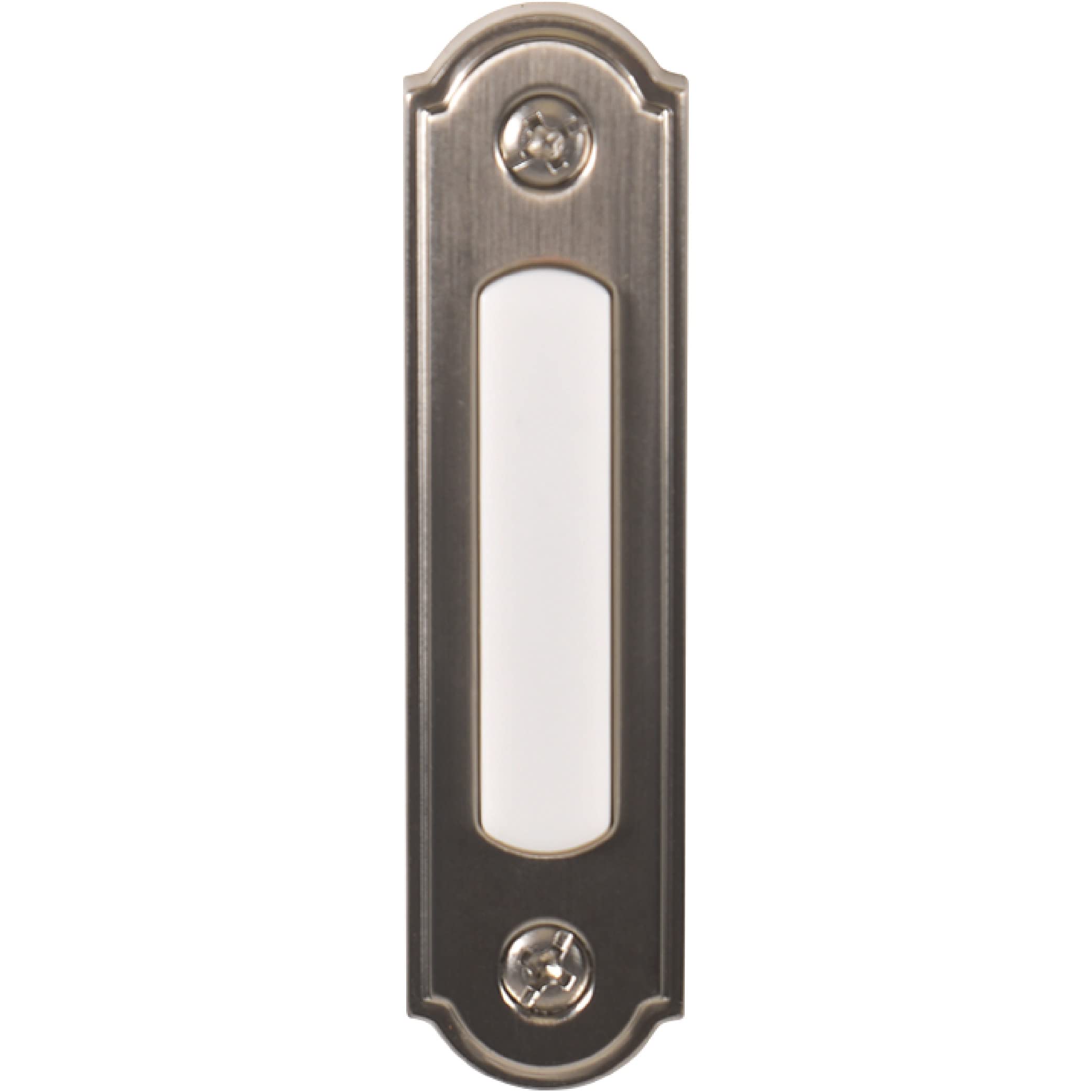 Photo 1 of Newhouse Hardware LED Lighted Metal Door Chime Push Button (Satin Nickel) | Surface Mount Lighted Door Bell Button | Replacement Wired Doorbell Button for Most Door Bell Chimes