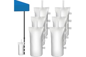 VASTTENT 100LBS Canopy Weights, 6-Pcs Sand Bags for Pop Up Outdoor Canopy Tent Gazebo Sun Shelter Umbrella, White