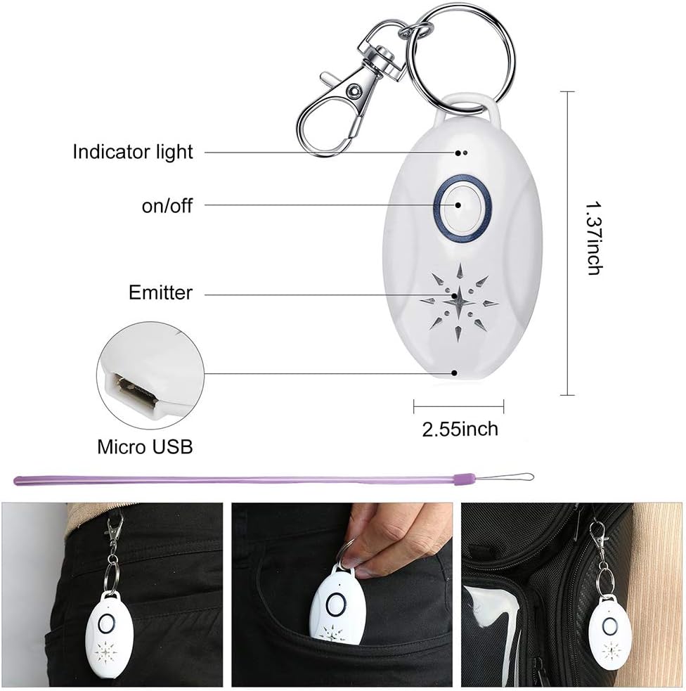 Adiccl Portable Ultrasonic Mosquito Repellent Mobile Keychain Pest Control Outdoor Insect Repeller Pest Reject Flea Prevention