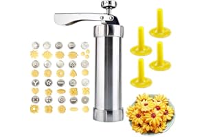 Cookie Press Maker kit:DIY Biscuit Press Gun Kit Kitchen Baking for Biscuit Cake Dessert Maker and Decoration with Sturdy Sta