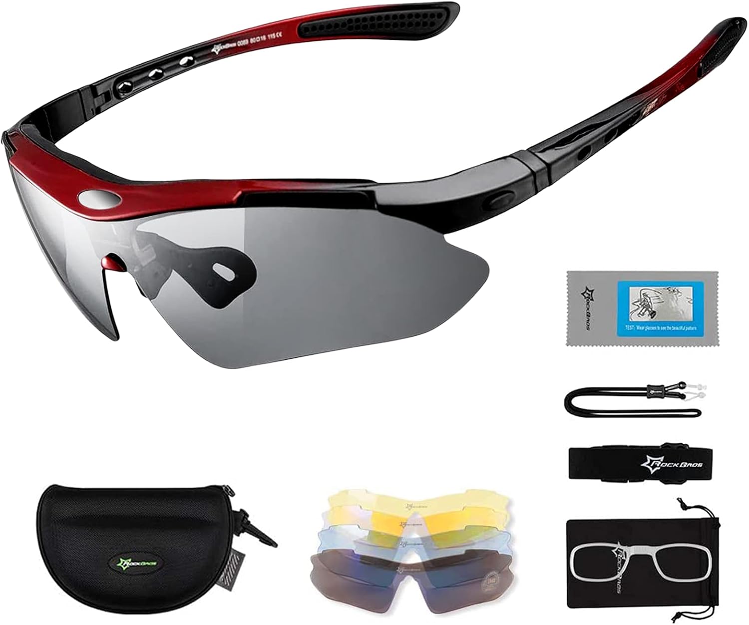 Ryaco Sportsonnenbrille Polarisiert - Leichtbau Fahrradbrille 24g Mit UV400