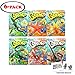 Magic Grow Mega Grow Large(6 Pack) Crab, Crocodile, Octopus, Sting Ray, Starfish, Sea Turtle Growing Sea Animals Water Expanding Creatures with 2 GosuToys Stickers