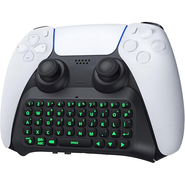 Amazon.com: MoKo Keyboard for PS5 Controller with Green Backlight