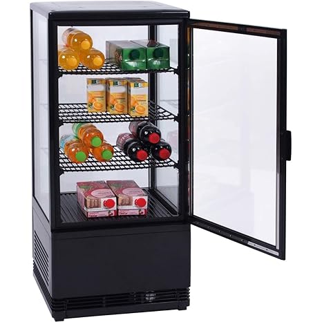 Zorro - Nevera vitrina Negro tartas vitrina Gastro - 80 L - R600 A ...