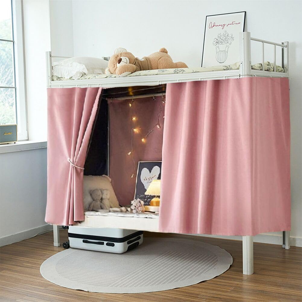 Photo 1 of XGOPTS 2 Panels Dorm Bunk Bed Curtain Students Dormitory Bottom Bed Cloth Curtain Dustproof Single Bed Blackout Curtains Net Panels Loft Bedding Canopy Tent Spread Curtain Shading Drapes
