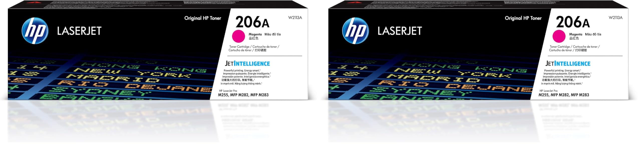 HP 206A Magenta Toner Cartridge | Works with Color LaserJet Pro M255,MFP M282,M283 Series | W2113A,(Pack of 2)