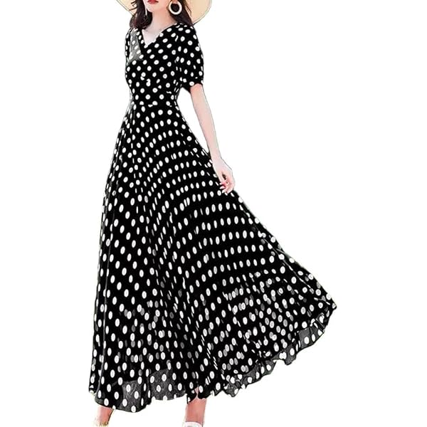 Women's 1950s Vintage Polka Dot Halter Dress - Rockabilly Swing Cocktail Dress (White Flower, XL)