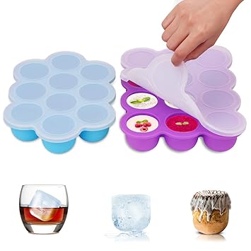 ZOUNICH Silikon Baby Lebensmittel Speicher Gefrierschrank Behälter 2 Sätze gefrieren alle Arten Säuglingsnahrung, Muttermilch