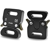 CooBigo 1/2" Paracord Bracelet Buckle Clip, 2 PCS Metal Paracord Clasps Accessories for Bracelets Pet Collar Hardware Tactical Buckle Backpack Keychain Parachute 550 Rope