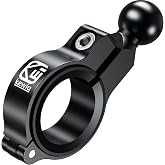BRCOVAN Aluminum Alloy Handlebar Clamp Mount Base with 17mm TPU Ball | for Round Rails Diameter 0.5'' / 0.87'' / 1'' / 1.26''