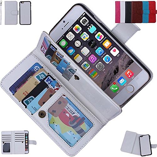 Luxury 9 Card Slot Leather Wallet Stand Case Flip Folio Cover for IPhone 5s 6s Plus Samsung S4 S5 S6 Edge Plus Note4 Note5 Black Samsung Galaxy S6
