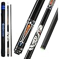 KONLLEN Carbon Fiber Pool Cue Stick 58-inch Professional Pool Sticks for Adults Full Carbon Technology Low Deflection Pool Cue Billiard Cues with 12.5mm Tip (Easy to Control, Pro Taper, Ultra-Smooth)