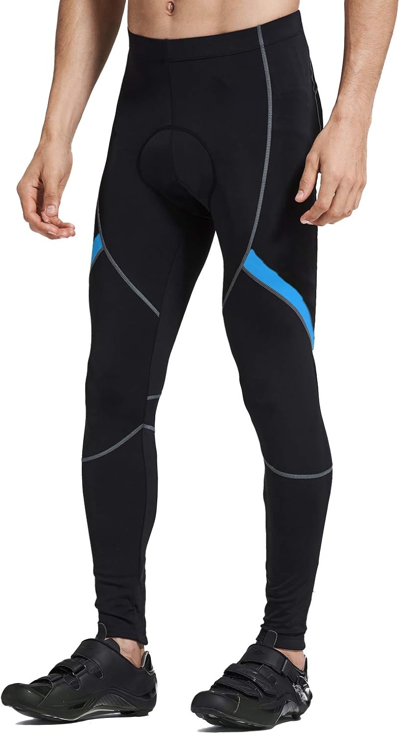 Santic Men's Cycling Bike Pants 4D Padded Long Bicycle Compression Tights Breathable Trousers: Clothing
