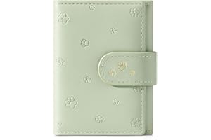SUMGOGO Small Wallet for Girls Kids Womens Cute Short Purse Little Slim Cash Pocket & Card Holder & Coin Purse Footprint Editon (Green)