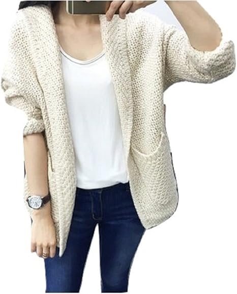 Amazon イノセントワークス Innocent Works 長袖 ニット カーディガン コート 秋 冬 L 白 カーディガン ボレロ 通販