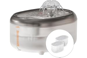 WOPET Cat Water Fountain, 2.1L Cat Water Dispenser with BPA-Free, Translucent Water Tank, Ultra Quiet Water Fountain for Cats Inside, Pet Water Fountain for Cats, Small Dogs