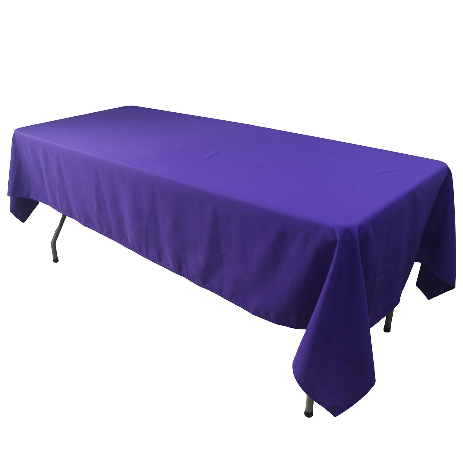 KaitatsuSen Oblong Rectangular Polyester Fabric Tablecloth, Purple, 150x300 cm