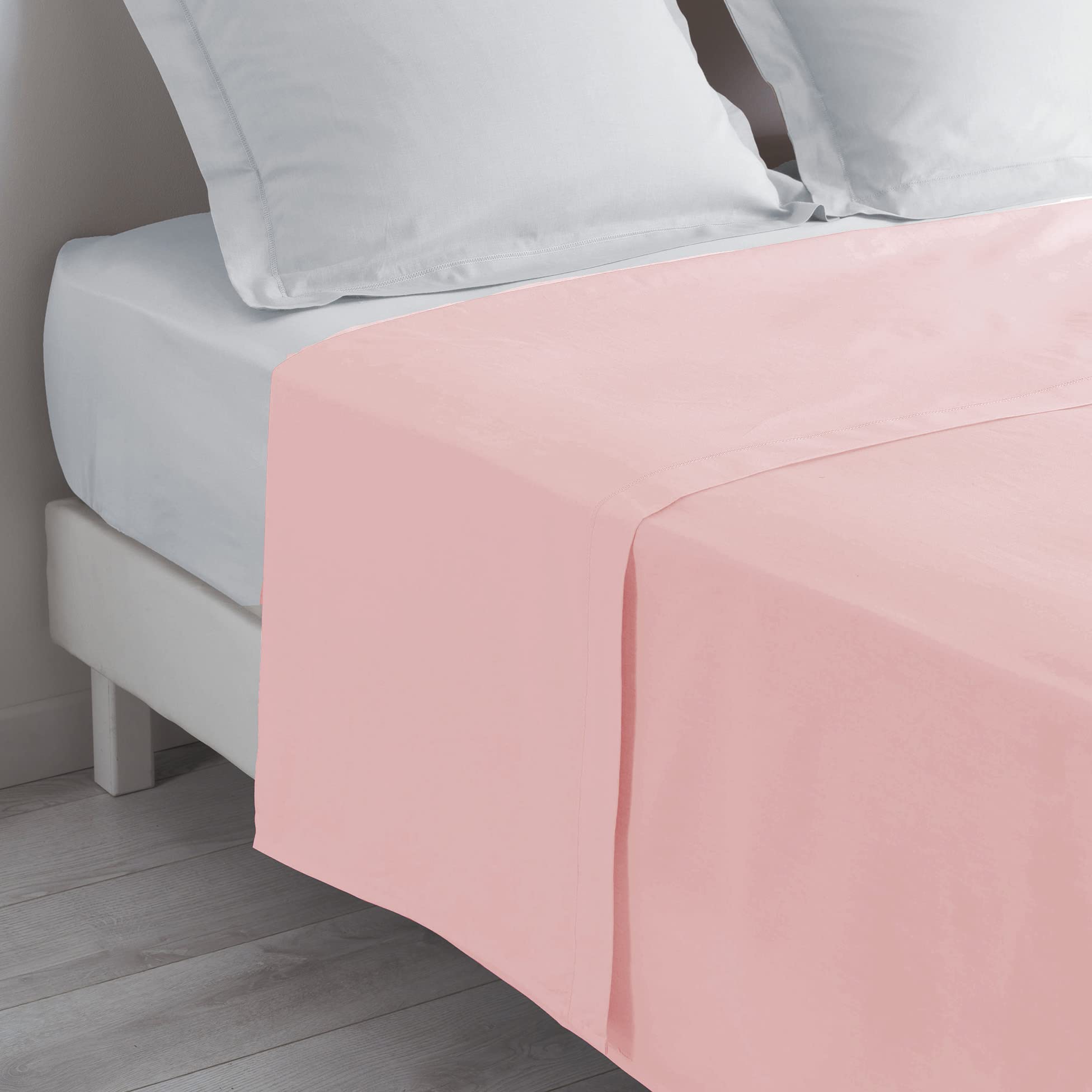 DOUCEUR D'INTERIEUR 180 x 290 Uni Flat Sheet, Pink