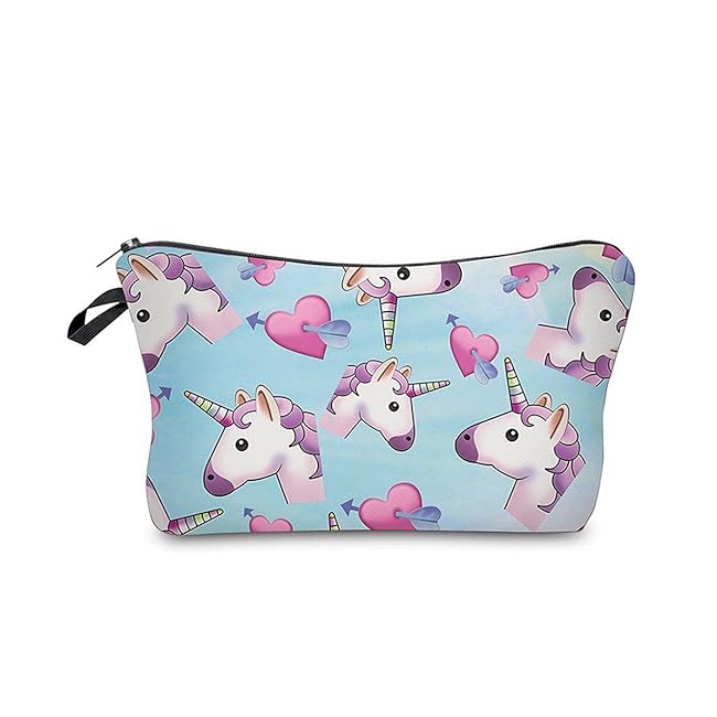 HENGSONG Unicorn Printed Makeup Brush Bag Key ...