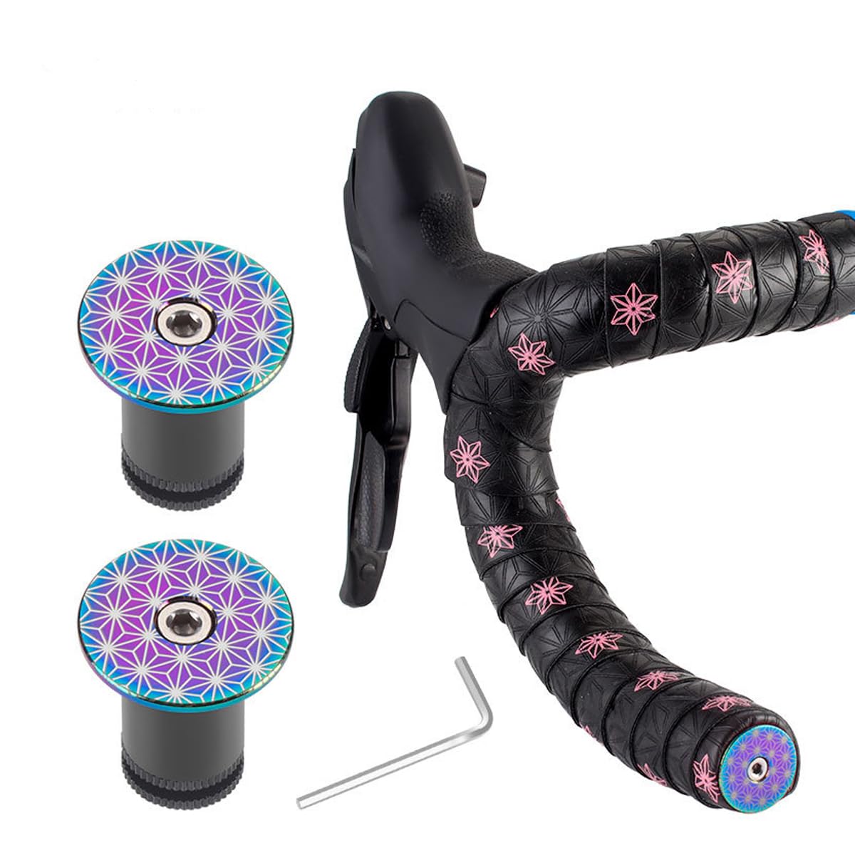 HOUSON Aluminum Handlebar End Caps - Bicycle Plugs for Mountain Bikes (MTBs) & Road Bikes, Colorful