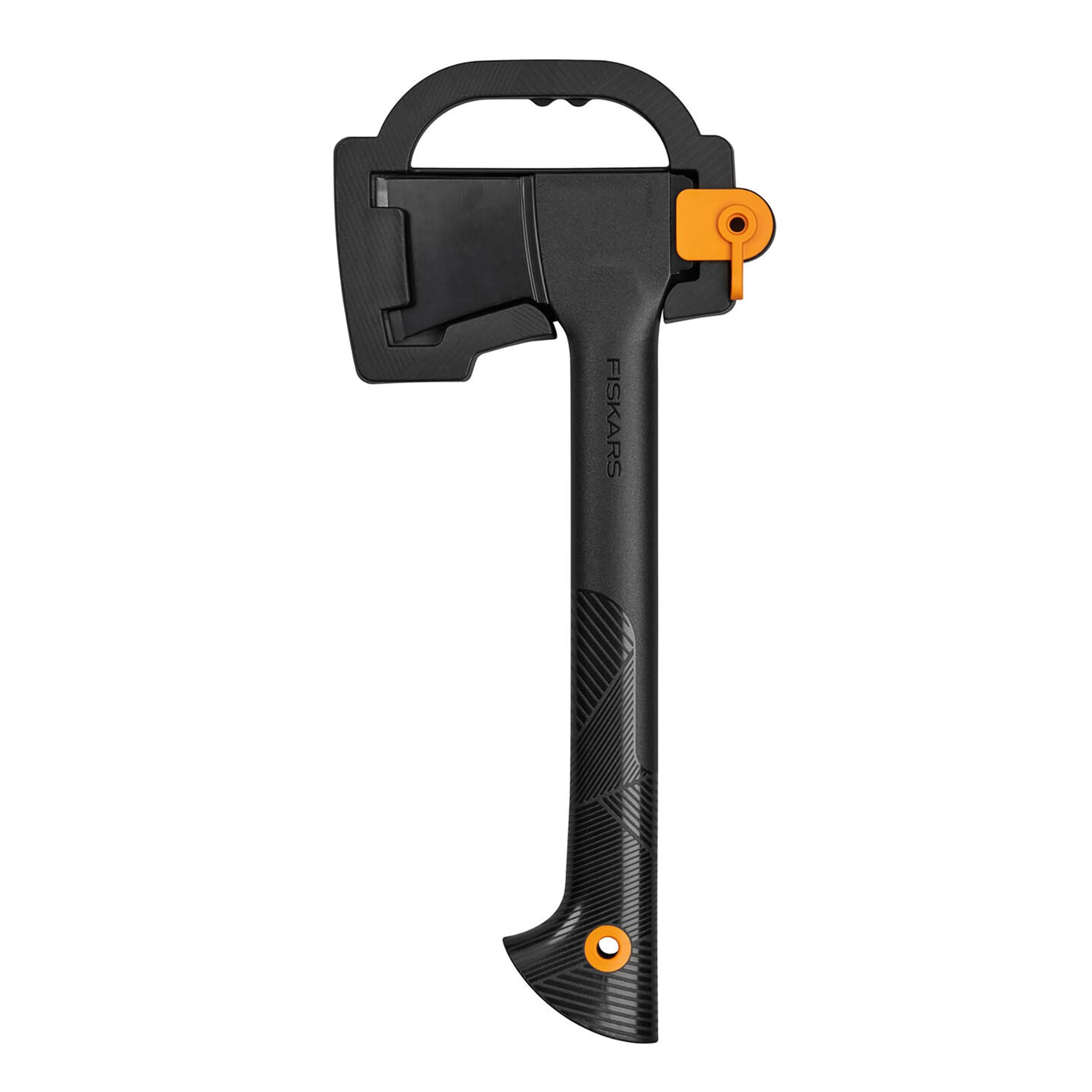 Fiskars Universal Axe, Solid, With protective cover, Non-stick coated, Steel/Plastic and Glass fibre handle, Black/Orange, A6, Length: 39 cm, 652 g, 1052046